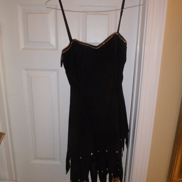 Vintage 1980's 2 Piece Leather Suede Dress Unique! - Picture 5 of 6